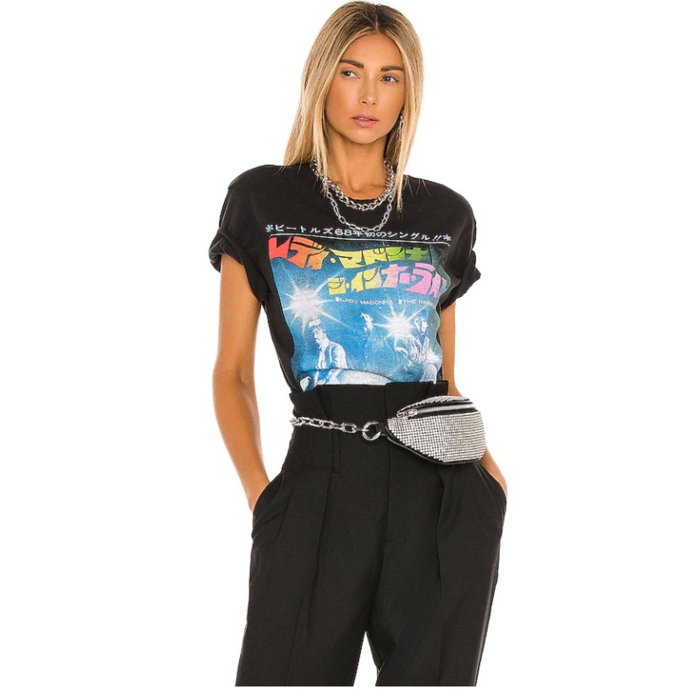 Junk food Beatles Gradient Japan Tee in Black